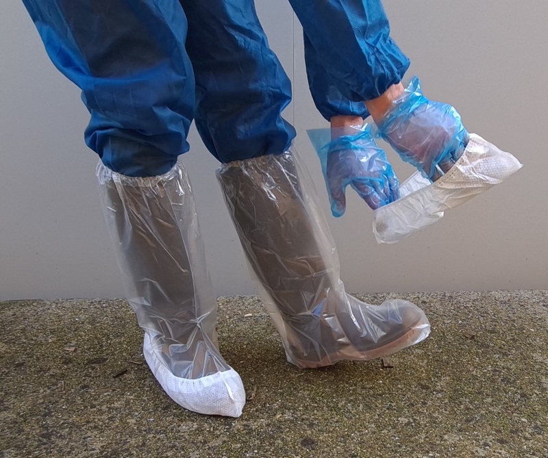 Calzari sterili SteriSox non-woven - Preparazione del campionamento Calzari sterili SteriSox non-woven - Preparazione del campionamento